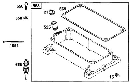 Base Diagram and Parts List for 233452-0636-XX  Briggs and Stratton Engine